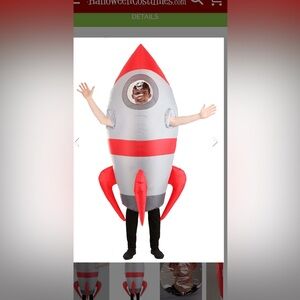 Inflating Rocket Costume